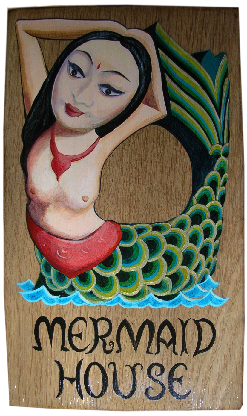 Mermaid house sign